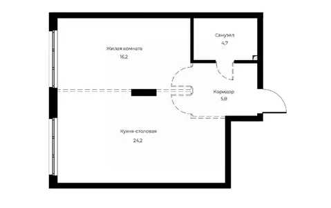 1-к кв. Пензенская область, Пенза Велларт Сити жилой комплекс (50.9 м)