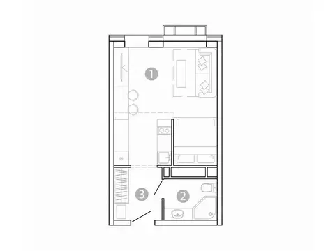 1-к кв. Забайкальский край, Чита 1-я Коллективная ул., 6 СТР (29.22 м)