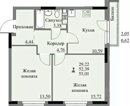 2-к кв. Удмуртия, Ижевск Автопроизводство жилрайон, 3-й мкр, Арден на ...