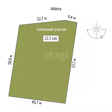 Участок в Марий Эл, Оршанский район, с. Великополье ул. Рябинина (22.5 ...