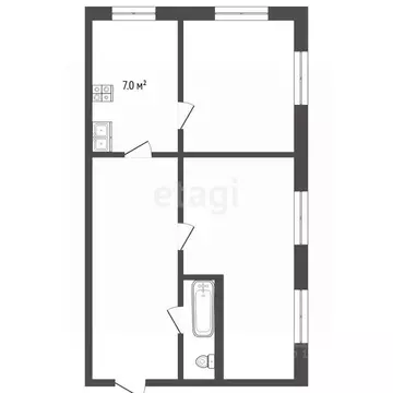 2-к кв. Владимирская область, Муром Юбилейная ул., 2 (37.4 м)