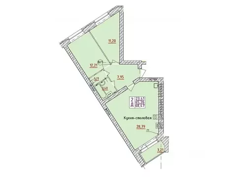 2-к кв. Ярославская область, Ярославский муниципальный округ, пос. ...