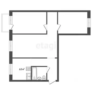 3-к кв. Саратовская область, Балашов ул. 50 лет ВЛКСМ, 9 (58.9 м)