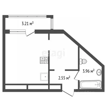 Студия Краснодарский край, Анапа ул. Ленина, 173Ак5 (28.1 м)