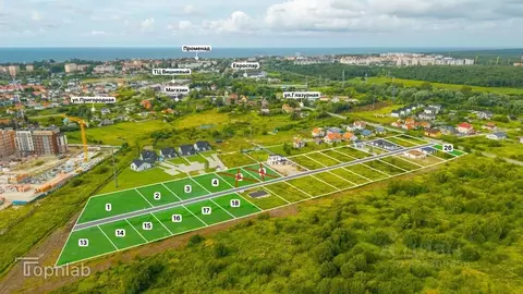 Участок в Калининградская область, Зеленоградск ул. Радужная, 10 (8.0 ...