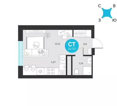 Студия Свердловская область, Екатеринбург Академический мкр, 25-й ...
