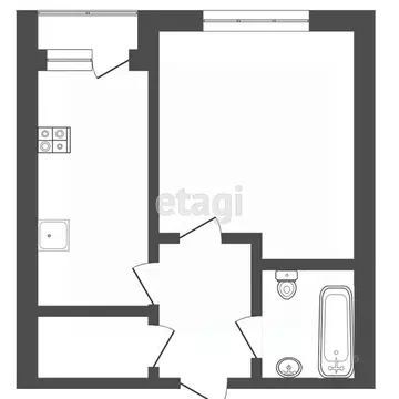 1-к кв. Тюменская область, Тюмень ул. Газовиков, 12 (26.1 м)