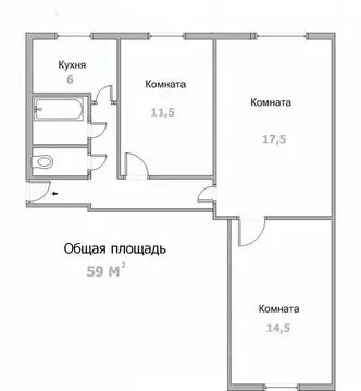 3-к кв. Иркутская область, Иркутск Юбилейный мкр, 43 (59.0 м)