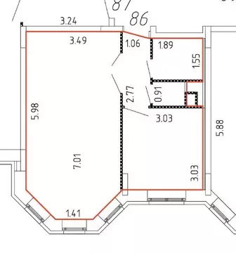Продается 1-комнатная квартира