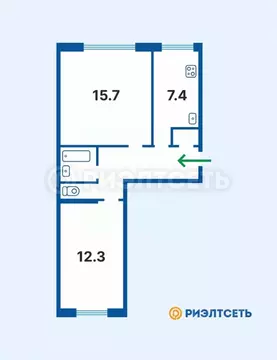 2-к кв. Мурманская область, Мурманск ул. Нахимова, 32 (45.5 м)