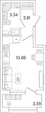 Квартира-студия: Санкт-Петербург, ЖК Аурум (23.03 м)