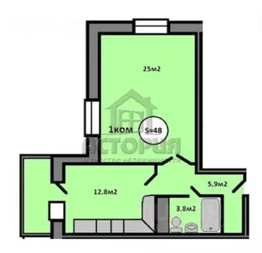 1-к кв. Красноярский край, Красноярск Караульная ул., 39Б (45.0 м)