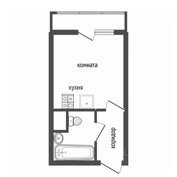 Студия Воронежская область, Воронеж Ростовская ул., 18А (20.6 м)