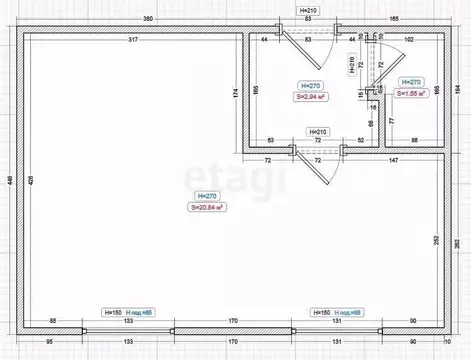 1-к кв. Удмуртия, Ижевск Буммашевская ул., 32 (25.2 м)