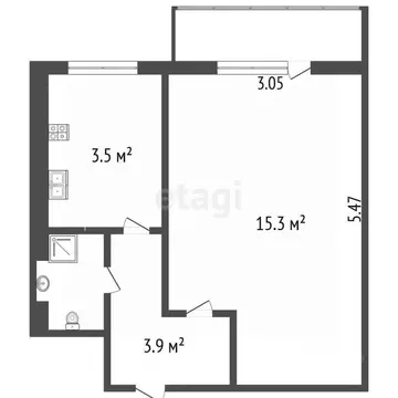 1-к кв. Ярославская область, Ярославль Автозаводская ул., 59 (24.4 м)