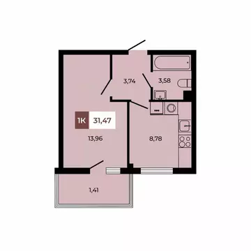 1-к кв. Ростовская область, Аксайский район, Щепкинское с/пос, пос. ...