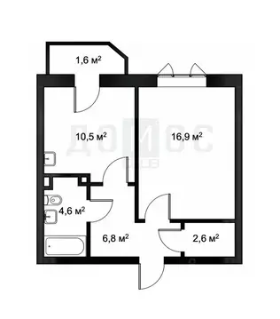 1-к кв. Свердловская область, Екатеринбург ул. Чекистов, 18 (41.4 м)