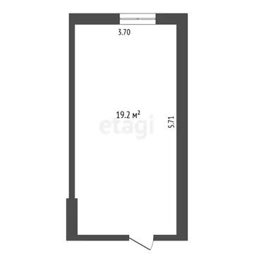 1к в -комнатной квартире (19.2 м)