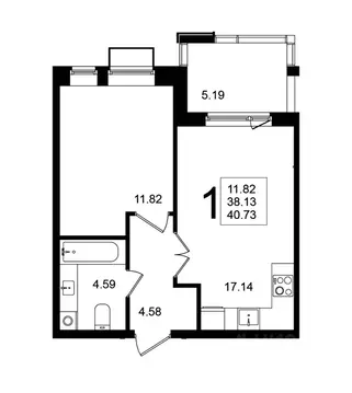 1-к кв. Московская область, Химки Клязьма-Старбеево мкр, Мишино кв-л,  ...