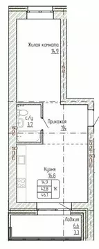 1-к кв. Алтайский край, Новоалтайск ул. Титова, 6 (46.1 м)