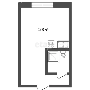 1к в -комнатной квартире (13 м)