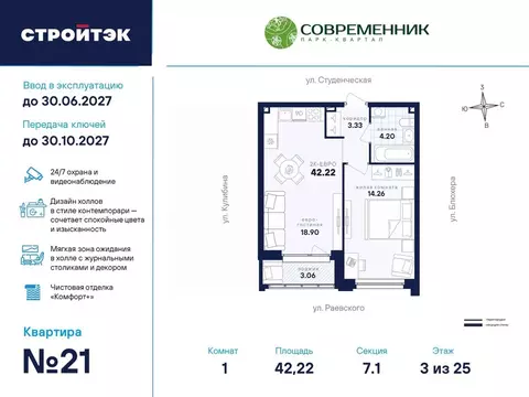 1-к кв. Свердловская область, Екатеринбург Втузгородок жилрайон, ...