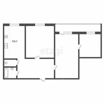 3-к кв. Ярославская область, Ярославль ул. Свободы, 62к2 (70.0 м)