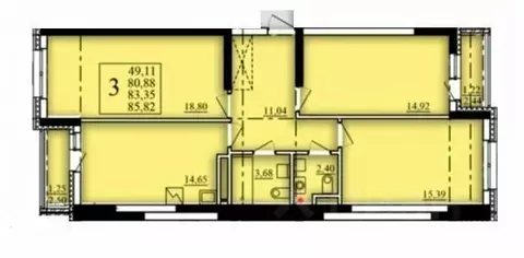 3-к кв. Башкортостан, Уфа Затон-Восточный жилрайон, Паруса жилой ...