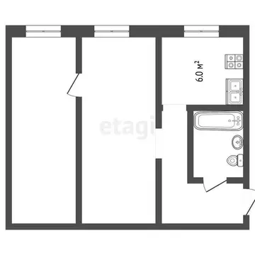 2-комнатная квартира: Московская область, Воскресенск, микрорайон ...