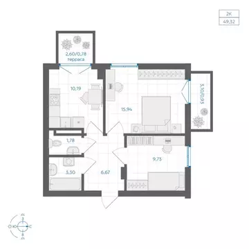 2-к кв. Челябинская область, Челябинский городской округ, пос. ...