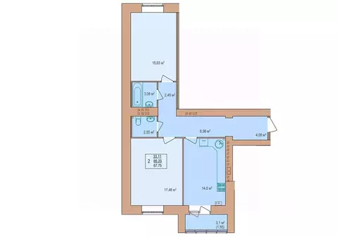 2-к кв. Костромская область, Кострома Якиманиха мкр, Энергия жилой ...