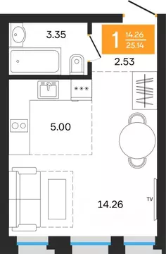 1-к кв. Башкортостан, Уфа ул. Нуриманова (25.14 м)