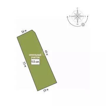 Участок в Амурская область, Благовещенск Гусарское тер., 9 (9.8 сот.)