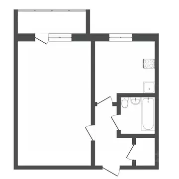 1-к кв. Тюменская область, Тюмень проезд Геологоразведчиков, 16 (31.0 ...
