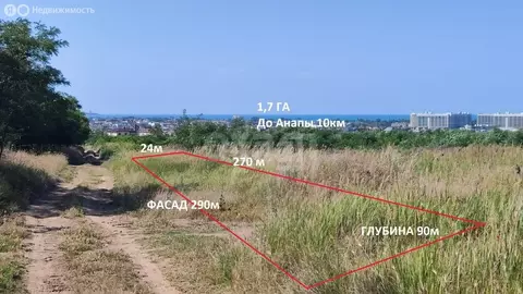 Участок в Краснодарский край, муниципальный округ Анапа, посёлок ...