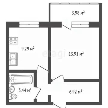 1-к кв. Мордовия, Саранск Лямбирское ш., 7А (33.1 м)