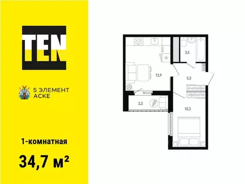 1-к кв. Ростовская область, Ростов-на-Дону просп. Солженицына, 13/7 ...