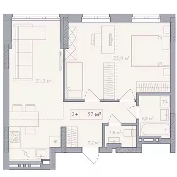 2-к кв. Башкортостан, Стерлитамак Солнечный мкр,  (57.0 м)
