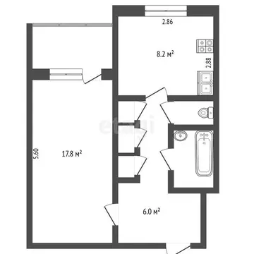 1-комнатная квартира: Новый Уренгой, район Северная Жилая Часть, ...
