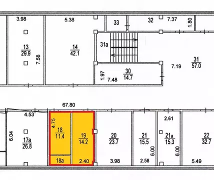 Торговая площадь в Москва Сокольническая пл., 4А (29 м)