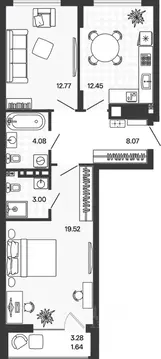 2-к кв. Калининградская область, Гурьевский муниципальный округ, пос. ...