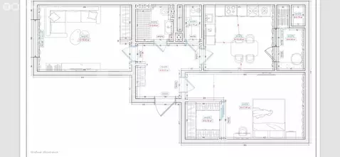 2-комнатная квартира: Анапа, улица Адмирала Пустошкина, 22к2 (68.83 м)