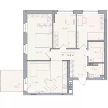 3-к кв. Башкортостан, Стерлитамак Солнечный мкр,  (82.3 м)