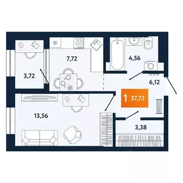 1-к кв. Приморский край, Владивосток Пихтовая ул. (36.97 м)