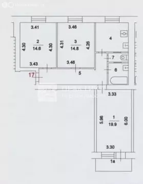 3-комнатная квартира: Москва, 9-я Парковая улица, 15 (75.1 м)