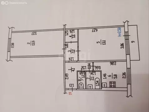 2-комнатная квартира: Барнаул, улица Чудненко, 15 (43 м)