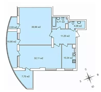2-к кв. Нижегородская область, Нижний Новгород Сенная пл., 1 (112.35 ...