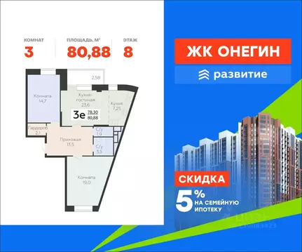 3-к кв. Московская область, Подольск Красная Горка мкр, ул. Садовая, ...
