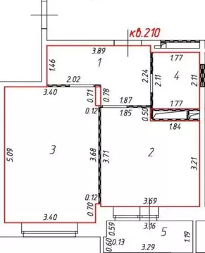 1-к кв. Московская область, Щелково ул. Механизаторов, 1Б (41.4 м)