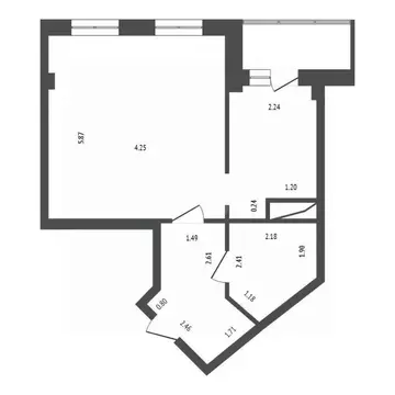 1-к кв. Красноярский край, Красноярск ул. Петра Ломако, 14 (47.4 м)